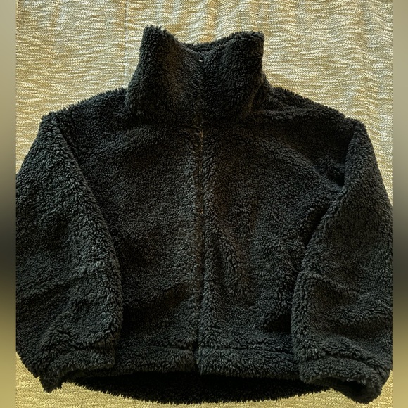 Lululemon Fleece Sherpa Zip Jacket Black size 4 - Picture 2 of 6